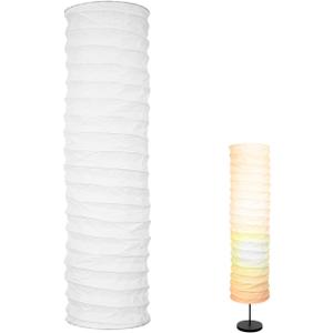 Cabilock Paper Floor Lamp Shade 37.4 Inch White Rice Paper Globe Lampshade for Living Room Bedroom Home Light Cover Soft Lighting Effect
