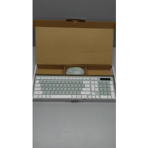 Wireless Keyboard and Mouse Combo, FullSized Wireless Keyboard and Adjustable DPI Mouse, 2.4GHz USB Receiver, Silent Keyboard and Mouse for PC, Windows, MAC, Desktop, Laptop (Avocado Green)