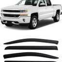 Tongketec Window Rain Guards, Vent Deflector, Window Visors, Outside Mount Fits for 2014-2018 Chevrolet Silverado & GMC Sierra 1500, 2015-2019 Silverado & Sierra 2500HD/ 3500HD Crew Cab Pickup 4pcs