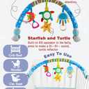 Pau1Hami1ton Baby Stroller Arch Toys, Car Seat Toys,Bouncer Toy Bar/Mobile for Bassinet,Adjustable Baby Hanging Toys Fit for Crib Bed,Stroller,Car Seat.S-19(Star)