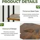 Bamworld Plant Stand with Grow Light for Indoor Plants Corner 7 Tier Metal Plant Shelf Wood Flower Stand for Home Living Room Decor Patio Decor (Brown)