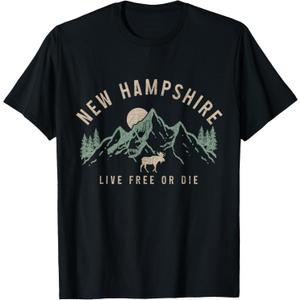 New Hampshire Vintage Pride Mountains Moose T-Shirt M