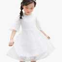 Youwon Flower Girls Dress Lace Dress Vintage Country Wedding Party Dress 110