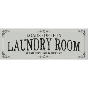 Loads of Fun Laundry Room Wash Dry Fold Repeat Vintage Metal Sign Warning 23x23 Inch – Indoor Outdoor Wall Decor for Home Garage Yard Business