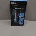 Braun Electric Series 3 Razor with Precision Trimmer, Rechargeable, Wet & Dry Foil Shaver for Men, Blue/Black, 4 Piece