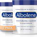 Albolene Moisturizing Cleanser & Makeup Remover Balm - Fragrance-Free Facial Cream for Cleansing & Hydration - Multi-Use Skincare for All Skin Types - No Harsh Chemicals - 12 oz (Pack of 2)