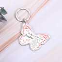 5 x Butterfly Keychain Easter Gifts for Easter Basket Stuffers College Girls 16-18 Dorm Room Essentials for Girls Sweet 16 Cute Inspirational Keychain Birthday Gifts for College Daughter Teen Girl 16-18