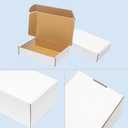Wowxyz Shipping Boxes 7x5x2" 25 Pack - White Corrugated Cardboard Box Mailers for Small Business, Literature Mailer Box Packaging Supplies