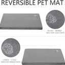 EMPSIGN Stylish Dog Bed Mat Dog Crate Pad Mattress Reversible (Cool & Warm), Water Proof Linings, Removable Machine Washable Cover, Firm Support Pet Crate Bed for Small to XX-Large Dogs, Grey (35.0"L x 22.0"W x 3.0"Th)