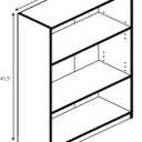 Furinno JAYA Book Shelf, 3-Tier Bookshelf, Bookcase with Adjustable Shelves, 9.5 x 24.5 x 40.3, for Organization and Storage, for Living Room, Bedroom, Home Office, Columbia Walnut