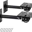Heavy Duty Speaker Wall, Ceiling, or Shelf Mounts Support up to 80lb | Speaker Brackets Holders and Stand Mount | Adjustable Swivel & Tilt (2 Packs,Black)