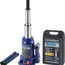 BAOSHISHAN 4 Ton Double Ram Bottle Jack 6-1/4" to 15-3/8" Lifting Range Portable Hydraulic Bottle Jack with Carrying Case