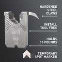 3M CLAW(TM) 45 lb. Drywall Picture Hanger With Spot Markers, Heavyweight Hanging Solution for Room Decor and Office Decor, Including Mirrors or Large Art  4 Count (Pack of 1)