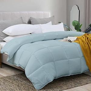 L LOVSOUL Down Alternative Twin Comforter Duvet Insert,All Season Duvet Insert with Corner Tabs,Lightblue Comforter Twin 68x90Inches
