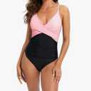 BGHSTX Women's One Piece Wrap Tummy Control Swimsuit Plunge V-Neck Crosscriss Adjustable Straps Back Bathing Suit, Medium