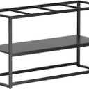 Urban Deco 55-75 Gallon Fish Tank Stand 900LBS Capacity For Aquarium Stand Metal Fish Tank Stand 48.4"x19.7"x31.5" Dual-Layer Design Terrarium Stand Ideal for Home and Office, Black