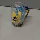 Gifts for Mom Women Unique Blue Tea Mug With Spoon Set & Flower Decoration - Top Birthday Christmas Gifts For Women Mom Who Has Everything (Rose Blue Coffee Cup, 12 OZ)