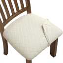Adabana Seat Covers for Dining Room Chairs Set of 6, Removable Washable Chair Covers Seat Slipcover Protector, Beige