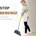 Broom, Outdoor Brooms for Sweeping Indoor, Adjustable 55" Pet Hair Removal Heavy Duty Broom for Floors Home Kitchen Garage Commercial Patio Industrial Snow (Pack of 1)
