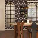 Dimoon Wallpaper 236"x17.3"Peel and Stick Geometric Contact Paper Vintage Dark Red Beige Wall Paper Removable Square Waterproof Self Adhesive Wall Covering for Bedroom Shelf Liner Decal Vinyl Roll