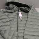 32 Degrees Heat Men’s Lightweight Packable Hooded Jacket – Water Resistant Travel Puffer, Color Sea Spray, XL