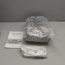 Electric Throw Heated Throw 50''x60'', Striped Flannel & Thicker Sherpa, 5 Heat Settings & 4 Hour Auto Off with FCC/ETL Certified, Overheat Protection & Machine Washable, Great Gift, Light Grey