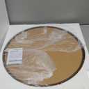 LYYYXGYP Round Wood Mirror 24 Inch Farmhouse Wall Mirror Wooden Framed Brown Circle Mirror for Bathroom