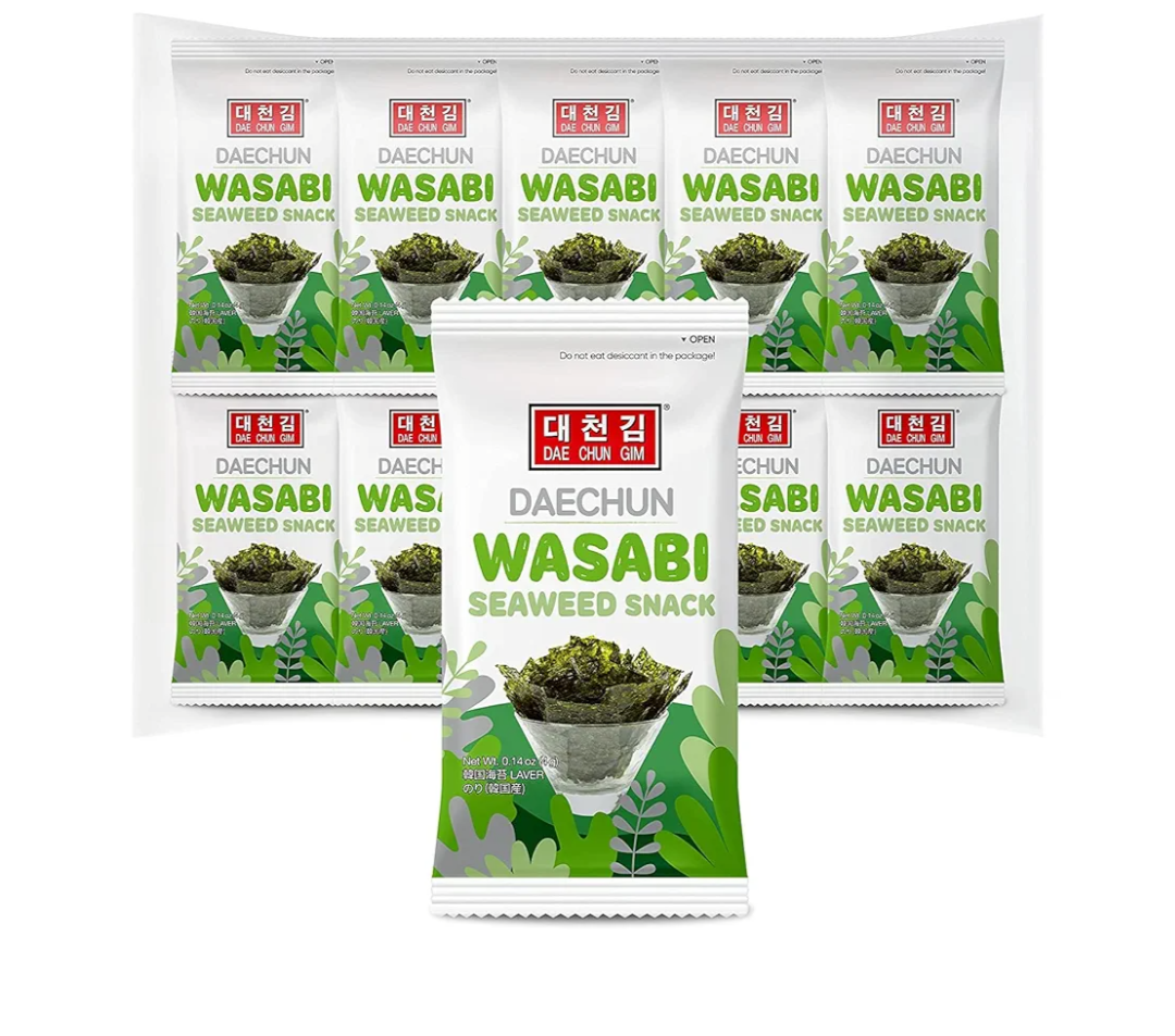 J-BASKET Korean Seaweed Snacks, 0.52 oz (Pack of 10)