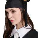 Unisex Matte Graduation Cap and Gown 2026 Tassel Set for High School &College Graduates (Black), Size 51