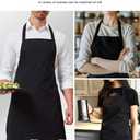 2 Pack Aprons for Cooking with Pockets Kitchen Aprons for Chef Men Women Adjustable Neck Strap BBQ Grilling Apron (Red)