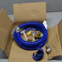 1675kit48 Safety System Kit, Commercial 48" Gas Hose Connector Kit with 3/4" Quick Disconnect, Gas Hose for Kitchen Equipment Commercial Standard Gas Connector, Full Port Valve, Restraining Devices