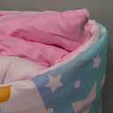 Disney Princess Full Comforter Set - 7 Piece Kids Bedding Includes Comforter, Sheets & Pillow Cover - Super Soft Rainbow Stars Microfiber Bed Set