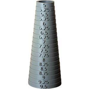 Bracelet Sizer Mandrel Round Quarter Sizes (Grey)