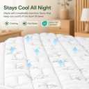 NEWDECO Queen Mattress Topper Cooling Bamboo Pillow Top Mattress Pad