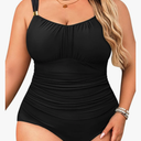 Aqua Eve Plus Size Swimsuit for Women Tummy Control One Piece Bathing Suit Vintage Swimwear
size XL