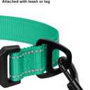 2 x Taglory Reflective Adjustable Dog Collars for Puppy Small Medium Large Dogs, Thin Nylon Webbing and Quick Release Plastic Buckle(Teal Green, X-Large) (XL(1.25"x18-28"))