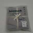 BESTOUCH Duvet Cover Set 100% Washed Cotton Linen Feel Super Soft Comfortable Chic Lightweight 3 PCs Home Bedding Set Solid Dark Grey Queen (Queen (90" x 90"))