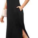 MixShe Summer Dresses for Women 2025 Plus Size Spring Clothes Beach Vacation Fashion Maxi Casual Outfits (medium, Black)