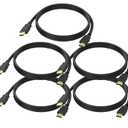4K HDMI Cable 3 FT 1-Pack, 3FT HDMI Cord 4K@60Hz, Shielded HDMI Cord Support HDCP 2.2, HDR, 3D, eARC, ARC & CL3 Rated | for TV, Laptop, Monitor, PS5, PS4, Xbox One, Fire TV, Soundbar, Roku & More (Black)