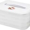 4-Layer Food Storage Containers with Lids Dumpling Storage Box,Good Sealing,Stackable Food Containers