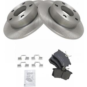 Rear Brake Pad & Rotor Kit Brake Pads Brake Rotor Ceramic Compatible with 2002 Audi A4 Quattro S4