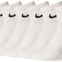 Nike Unisex Adult Everyday Cushioned Training Ankle Socks (6 Pairs) M, White
