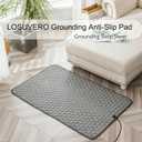 Grounding Mat Cotton Grounding Pad for Bed, Grounding Sheet Anti-Slip Mat Pad with Cotton & Silver Fiber, with 15ft Grounding Cord for Sleep for Stress Relief Sleep Improvement 23 * 35in (Gray)