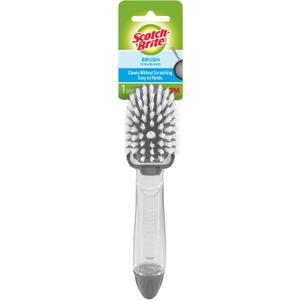 3M Scotch-Brite 750-4 Non-Scratch Dish Brush, Ergonomic Handle, Plastic (One Size)