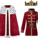 Spooktacular Creations Prince Costume for Boys, Regal Prince Outfit, King Costume for Kids Halloween Dress up Themed Parties, Size Small