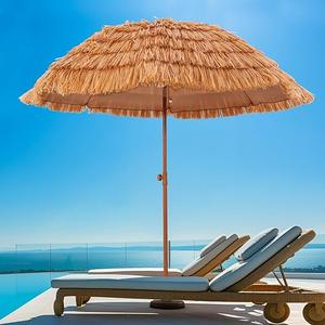 Kbrellaoutlets Patio Umbrella with UPF 50+ Protection, 8 Ribs, Push Button Tilt - Versatile Outdoor Shade for Garden, Courtyard, and Beach