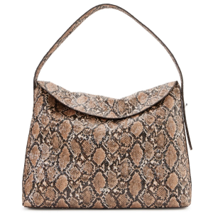 DKNY Tania Hobo Large Shoulder Bag Python Silver