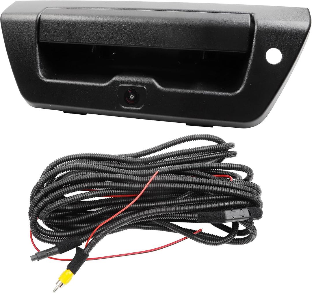 Dasbecan Tailgate Handle w/Backup Camera Compatible with Ford F150 F-150 2015 2016 2017 2018 Liftgate Latch Handle with Reverse Parking Rearview Camera Replace# FL3Z-9943400-BA