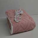 Electric Heated Throw Blanket, 50" x 60" Extra - Thick and Warm Heating Blanket with 4 Hour Auto Off & 5 Heating Levels, 3D Pattern Design and Overheating Protection, Baby Pink (Throw 50" x 60")