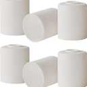 White Line Painted Glass Shade, Cylinder Globe replacement for Vanity Light, Chandelier (white, 6 Pack White Line Painted)